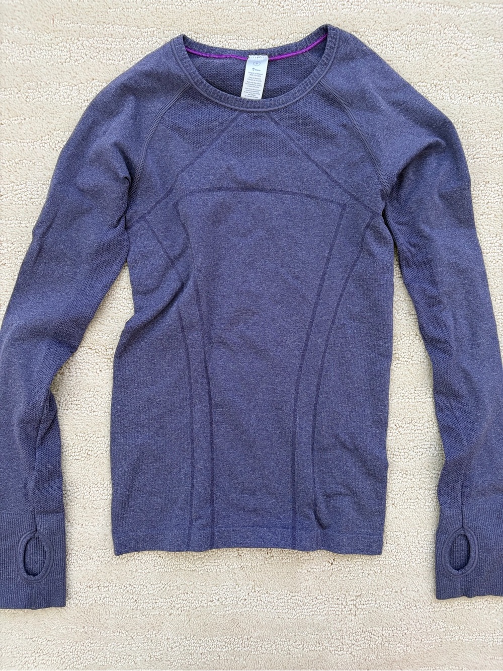 Ivivva Girl’s Deep Purple Crewneck Long Sleeve Performance Top